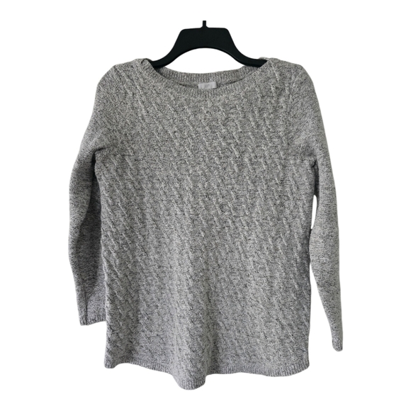 J. Jill Sweater Women Xs Gray Crew Neck Cozy Knit Travel Work School Academia - Picture 1 of 11
